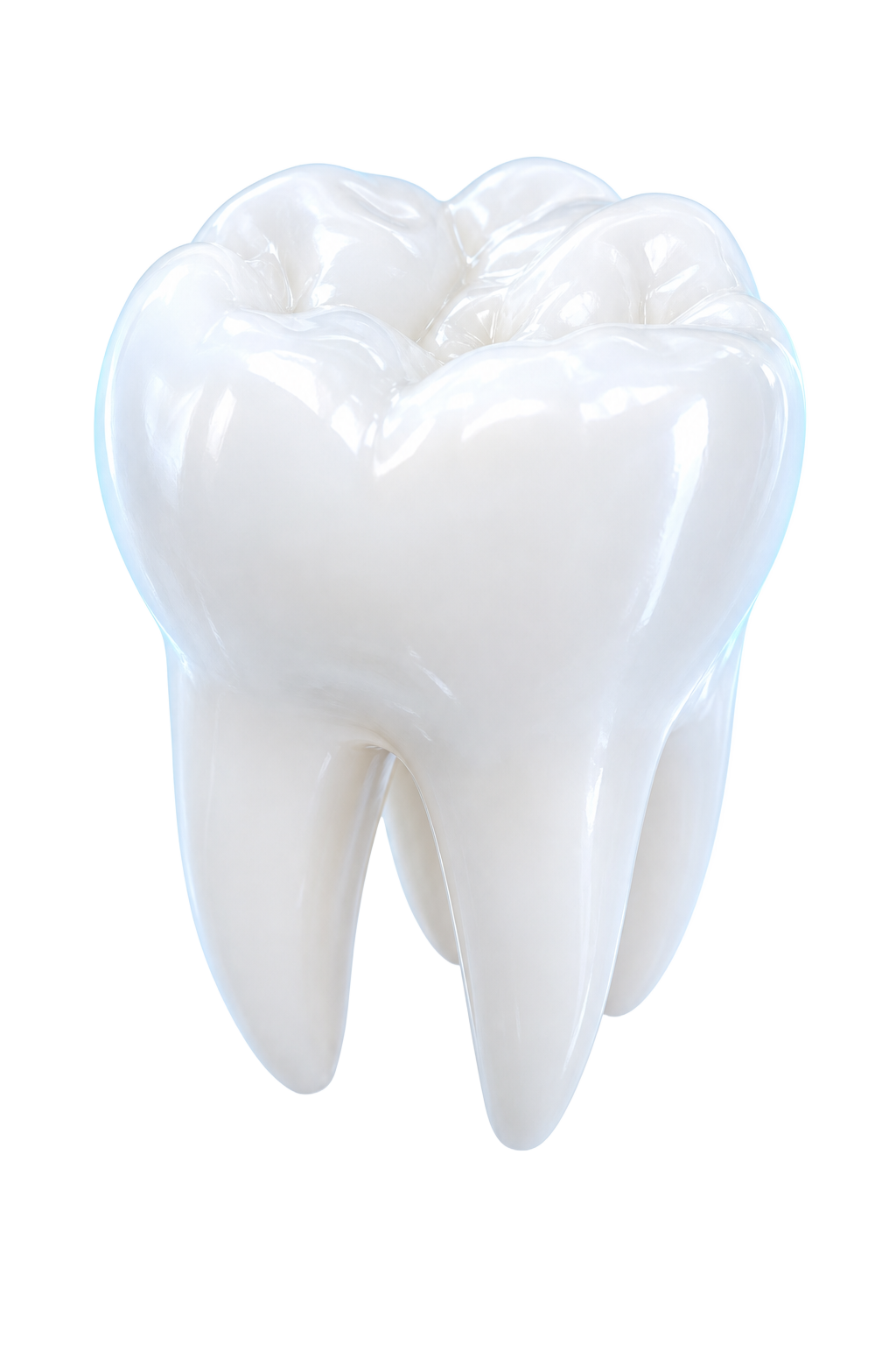 Dente in ceramica lucida